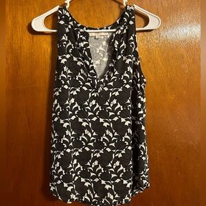 Ann Taylor Loft women’s tank style blouse size small, colors black, white, gray